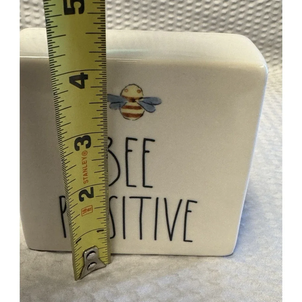 Rae Dunn‎ Desk block/shelf Sign Bee Positive Inspiration 4x4x2 New